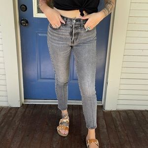 Levis black wash womens jeans